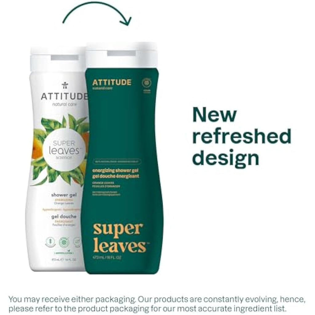 ATTITUDE Natural Body Wash | EWG Verified Orange Leaves Shower Gel
