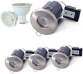 Sweier 90-Min Fire Rated IP65 Bathroom LED Downlights | 4-Pack Satin Nickel