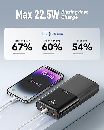 VIYISI 30000mAh Power Bank – 22.5W Fast Charging USB C Portable Charger