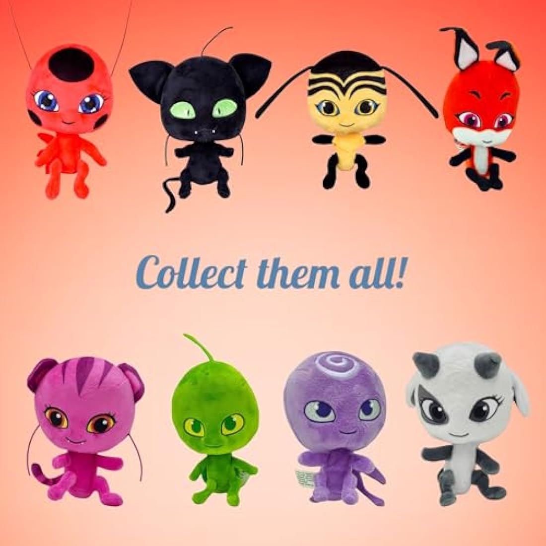 Miraculous Kwami Plagg Plush Toy – 15cm Super Soft Stuffed Cat Toy