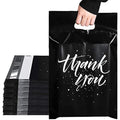 Switory 100Pcs Black Poly Mailers with Handle | 10x13 Self-Seal Shipping Bags