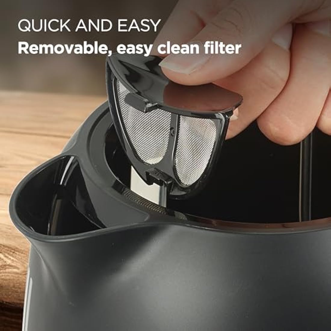 Kenwood Dawn Electric Kettle | 1.7L Fast Boil | Midnight Black