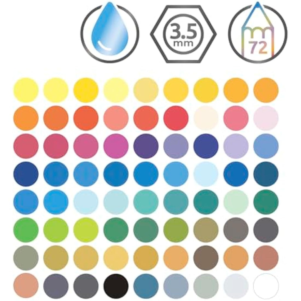 Derwent Watercolour Pencils – Professional Set of 72 in Wooden Gift Box