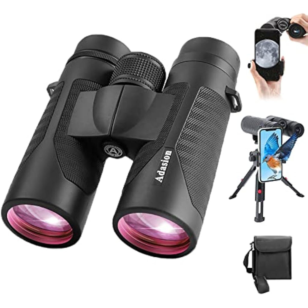 Adasion 12x42 HD Binoculars – High Power Waterproof Optics with Tripod