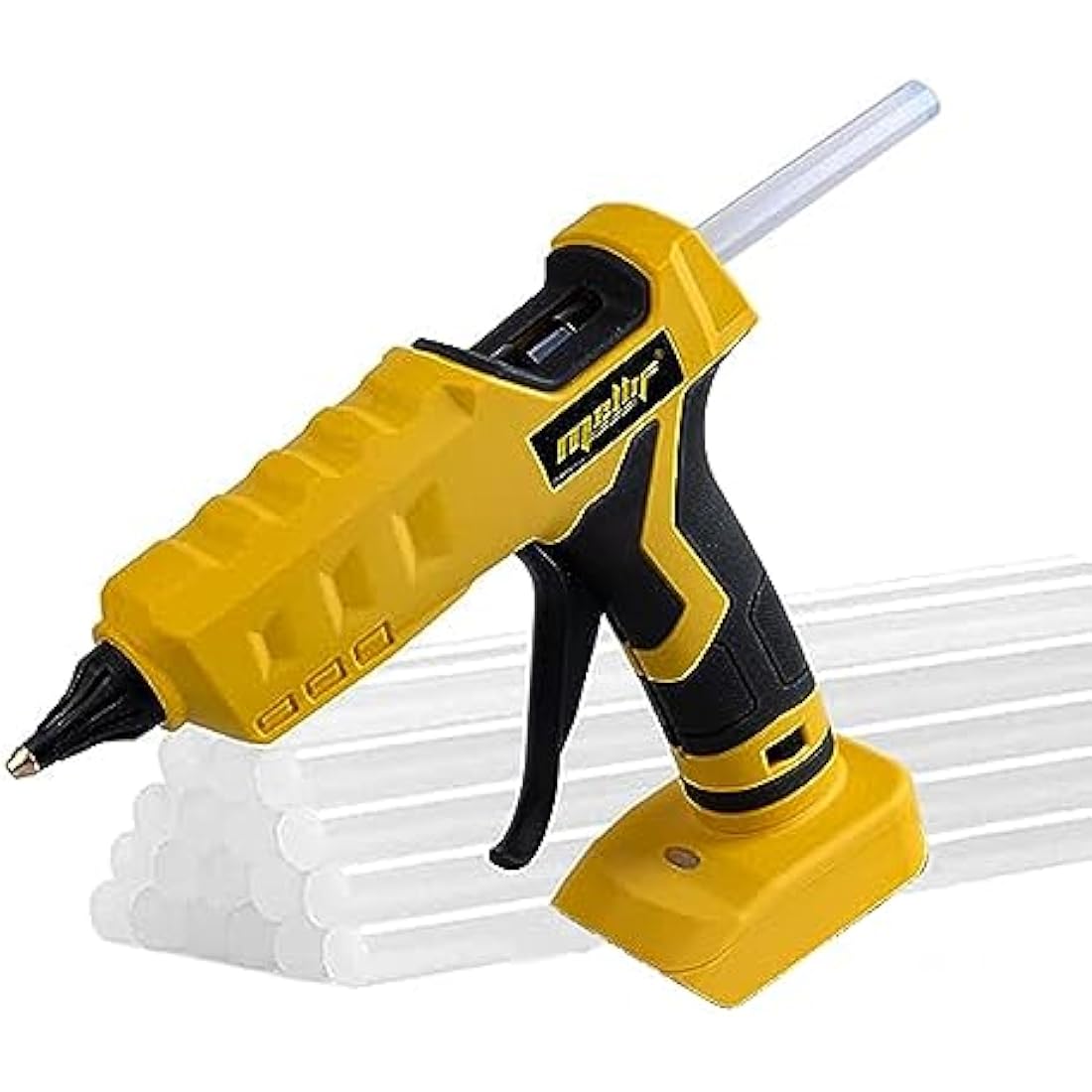 Mellif 100W Cordless Hot Glue Gun for Dewalt 18V Battery | 11mm Sticks
