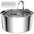 TOMXCUTE 3.2L Stainless Steel Cat Water Fountain | Ultra-Quiet Pet Dispenser