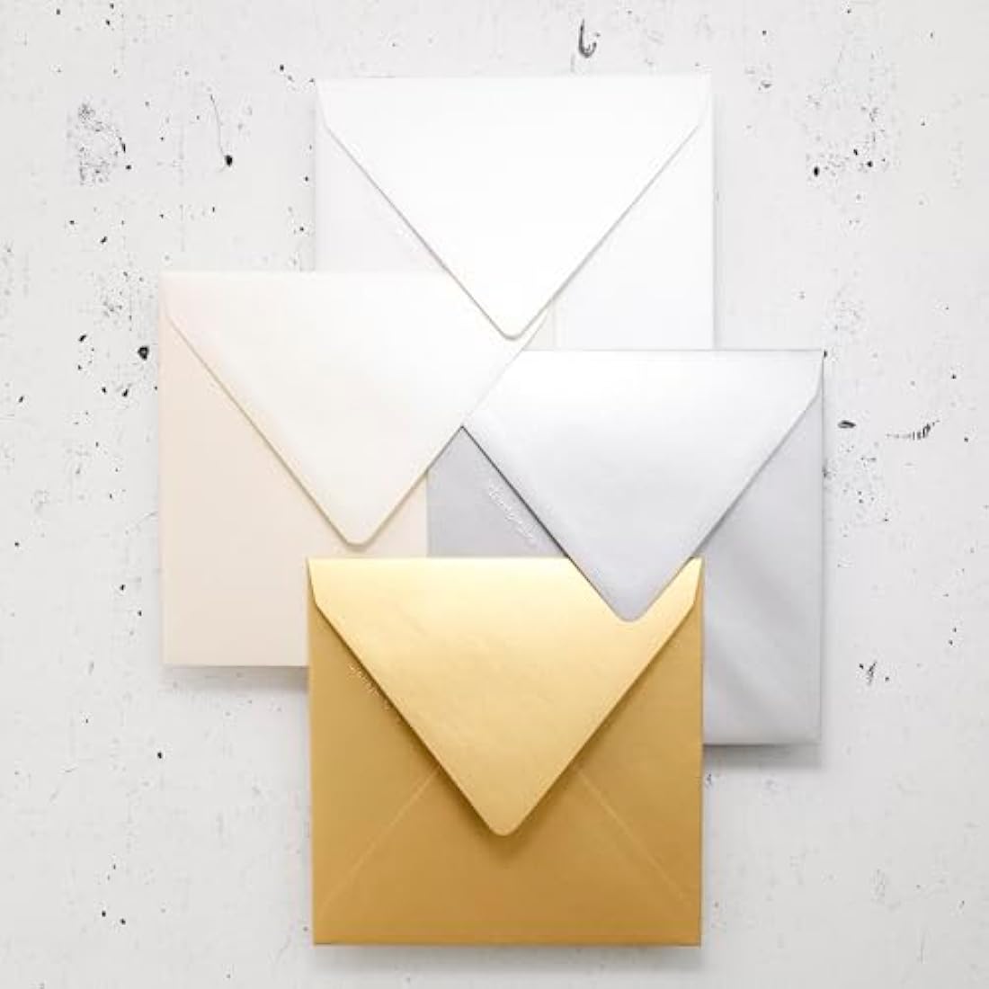 Clairefontaine Pollen Iridescent Envelopes - Silver 140x140mm - 20 Pack