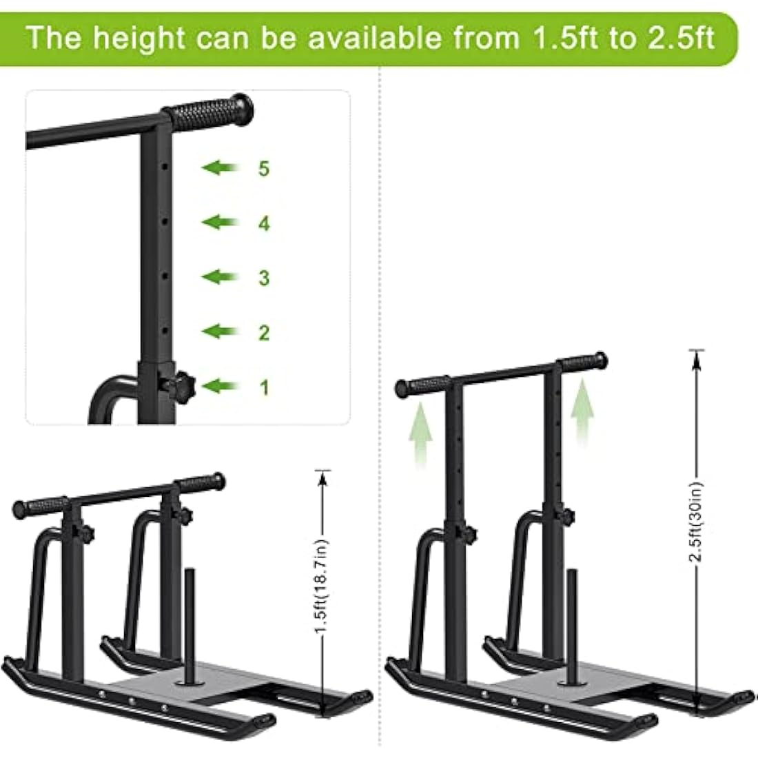 Kipika Weight Sled | Adjustable Height Fitness Sled for 1" & 2" Plates