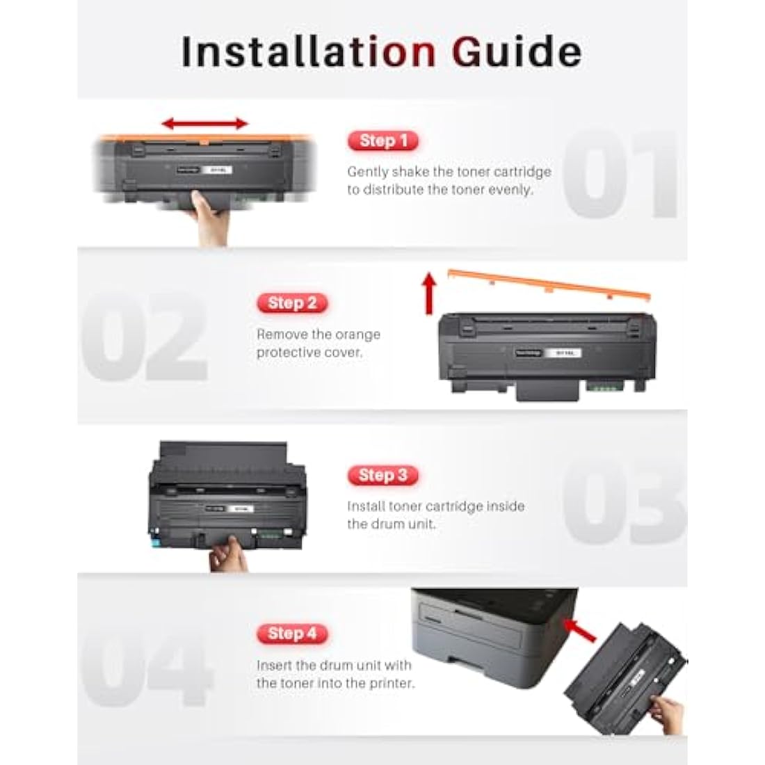 Halloya MLT-D116L Compatible Black Toner Cartridge for Samsung Xpress, 2-Pack