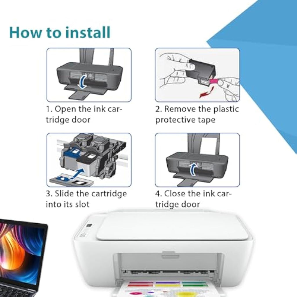 63XL Ink Cartridges for HP 63XL – Black & Color 3-Pack