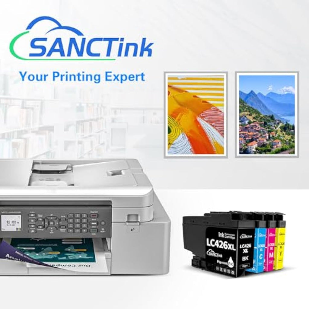 SANCTink LC426XL High Yield Ink Cartridges for Brother MFC-J4540DW, 4 Pack