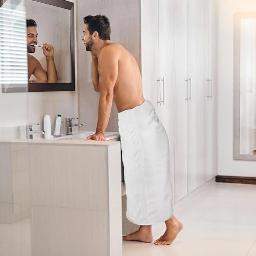Jumbo Bath Sheet 2 Pack – 100% Cotton White (90 x 180 cm)