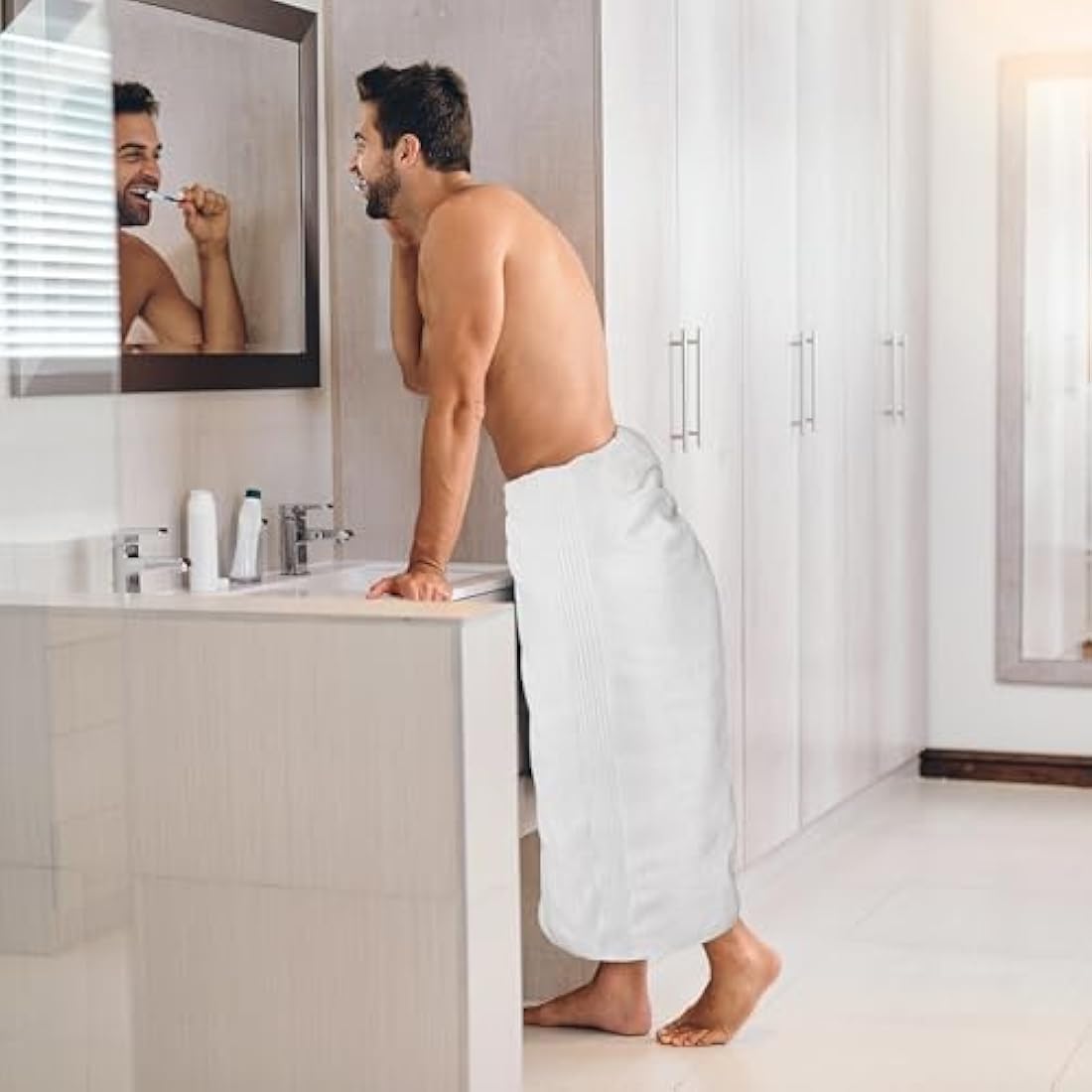 Jumbo Bath Sheet 2 Pack – 100% Cotton White (90 x 180 cm)
