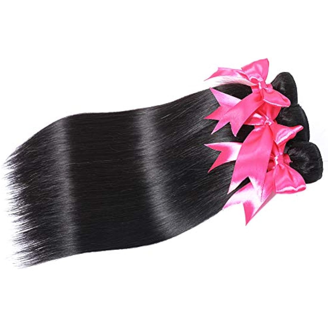 Romface 12A Brazilian Straight Human Hair Bundles | Natural Black 300g