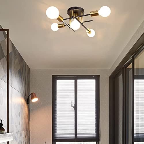 Modern Sputnik Chandelier – 5-Light Industrial Ceiling Light