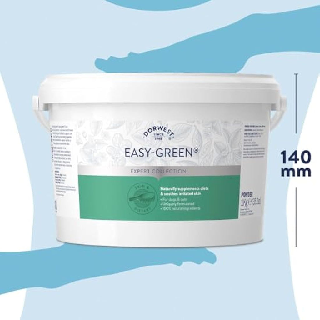 Dorwest Herbs Easy-Green Powder 1kg | Raw Diet Supplement for Dogs