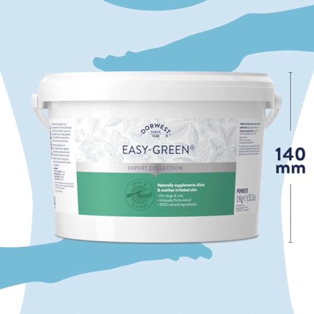 Dorwest Herbs Easy-Green Powder 1kg | Raw Diet Supplement for Dogs