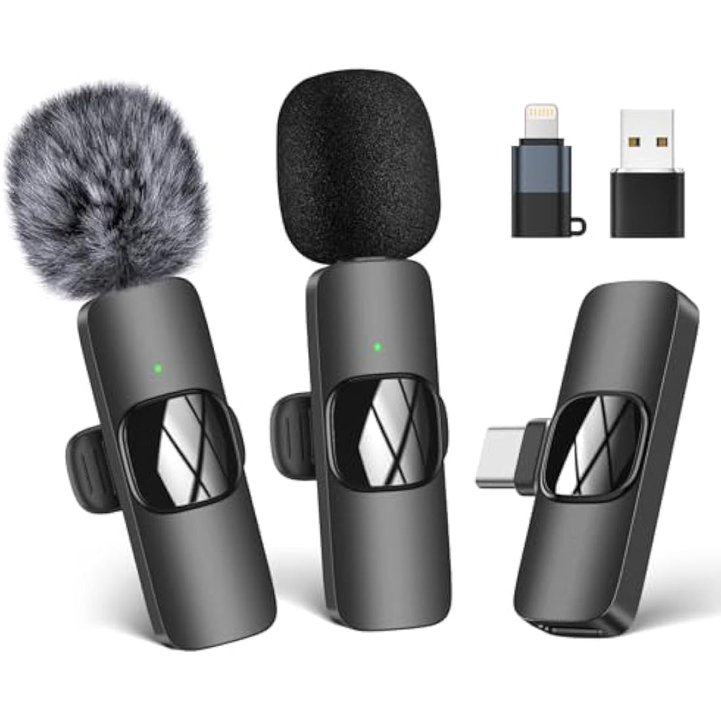 HMKCH Wireless Lavalier Microphone for iPhone & Android – Noise Reduction