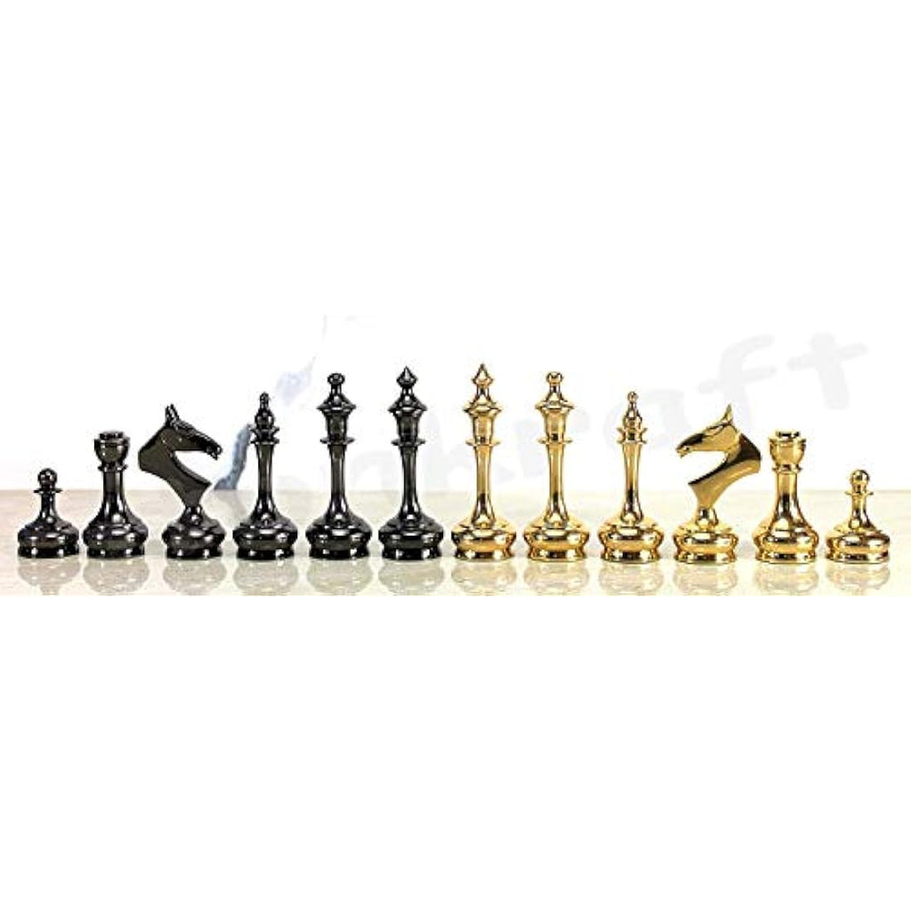 Brass Chess Pieces – 2.5 Inch Silver Metal Figurine Pawns