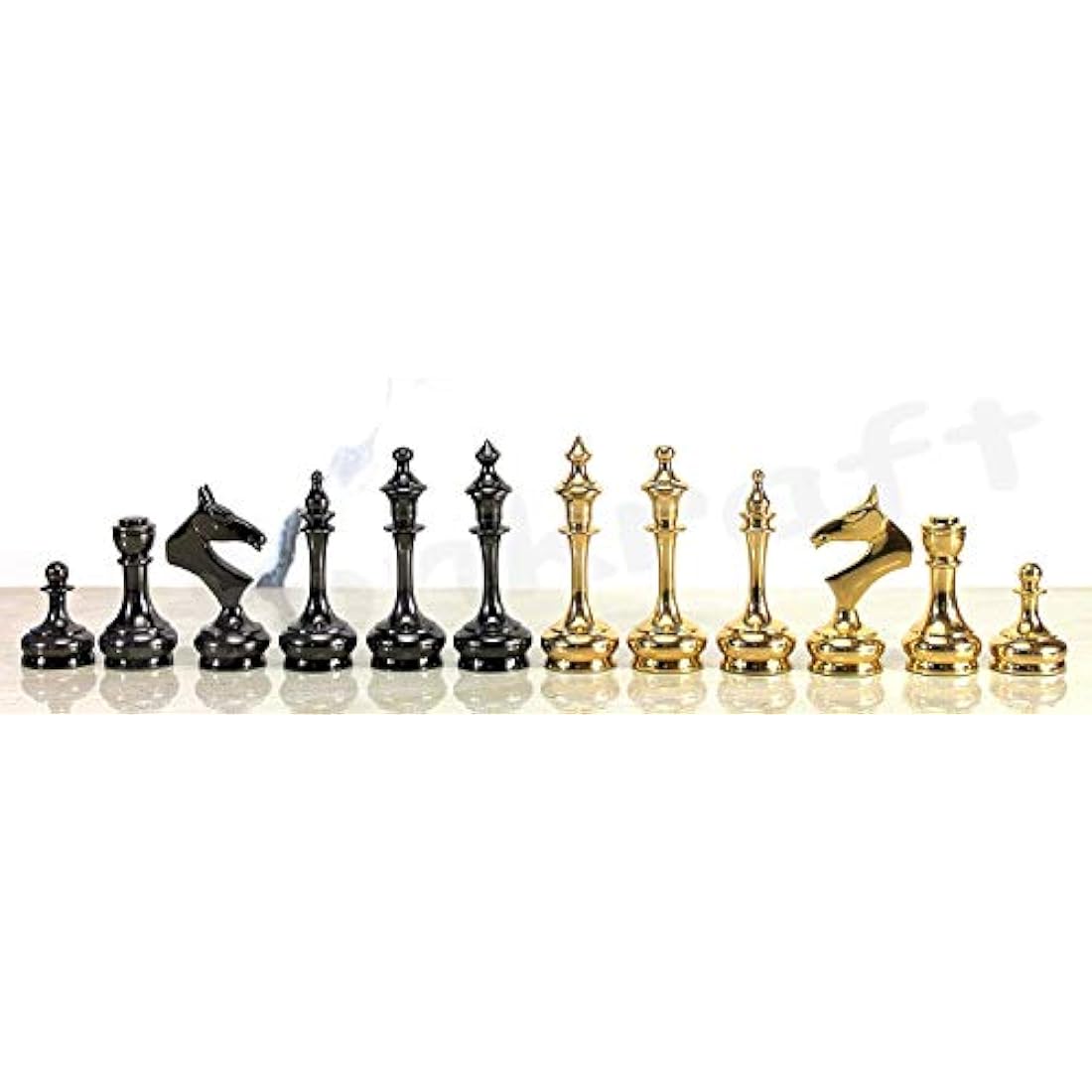 Brass Chess Pieces – 2.5 Inch Silver Metal Figurine Pawns