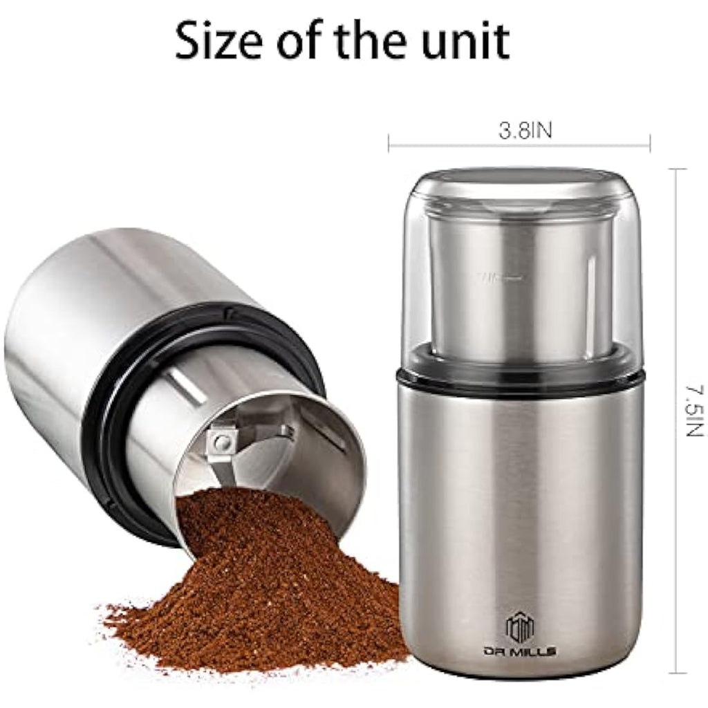 DR MILLS DM-7452 Electric Coffee and Spice Grinder | Stainless Steel