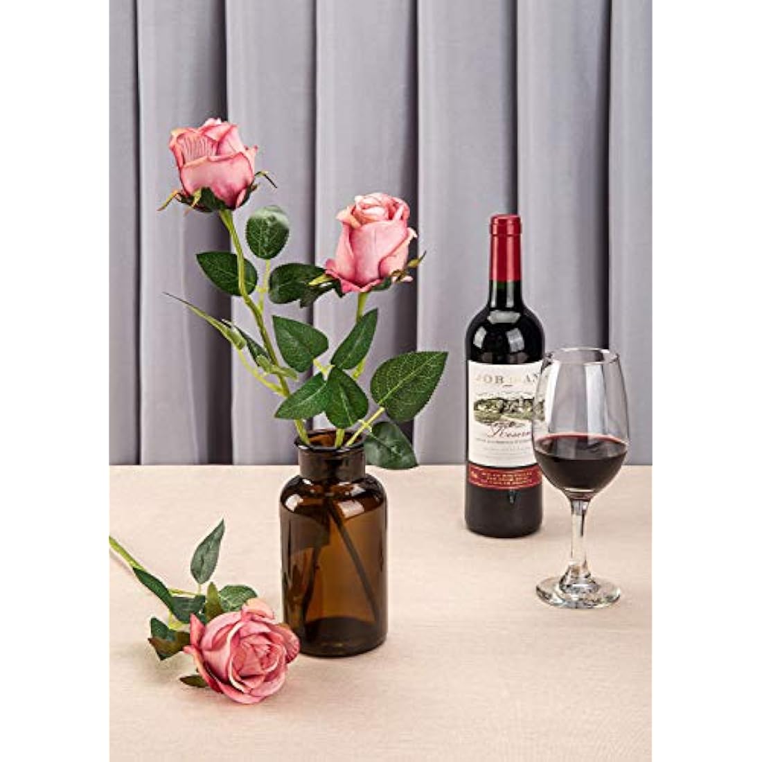 10pcs Artificial Silk Roses - 20" Long Stem Wedding Decor