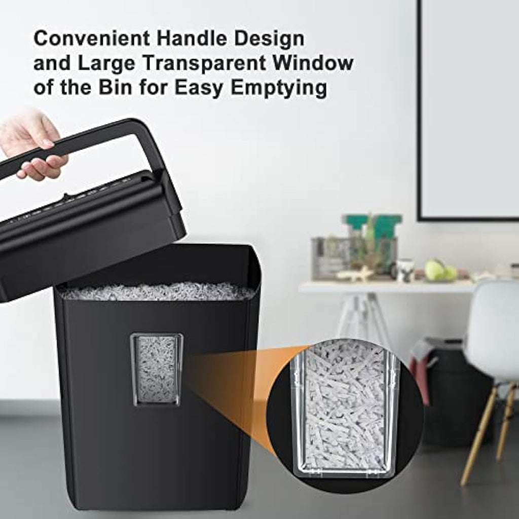 Bonsaii 10-Sheet Cross-Cut Paper Shredder – 21L Home Office Machine