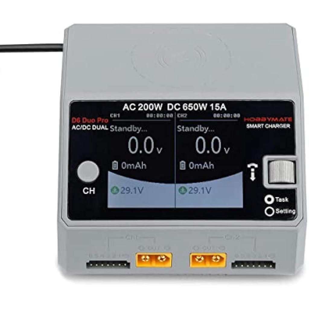 Hobbymate D6 Duo Pro Lipo Battery Charger | Dual Channel AC/DC Input