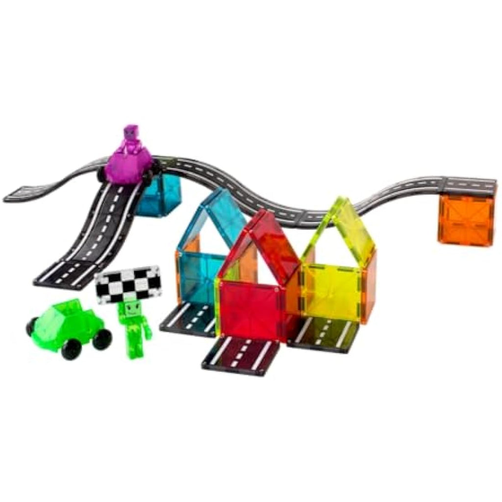 Magna-Tiles Downhill Duo 40-Piece Magnetic Building Set with Ramps