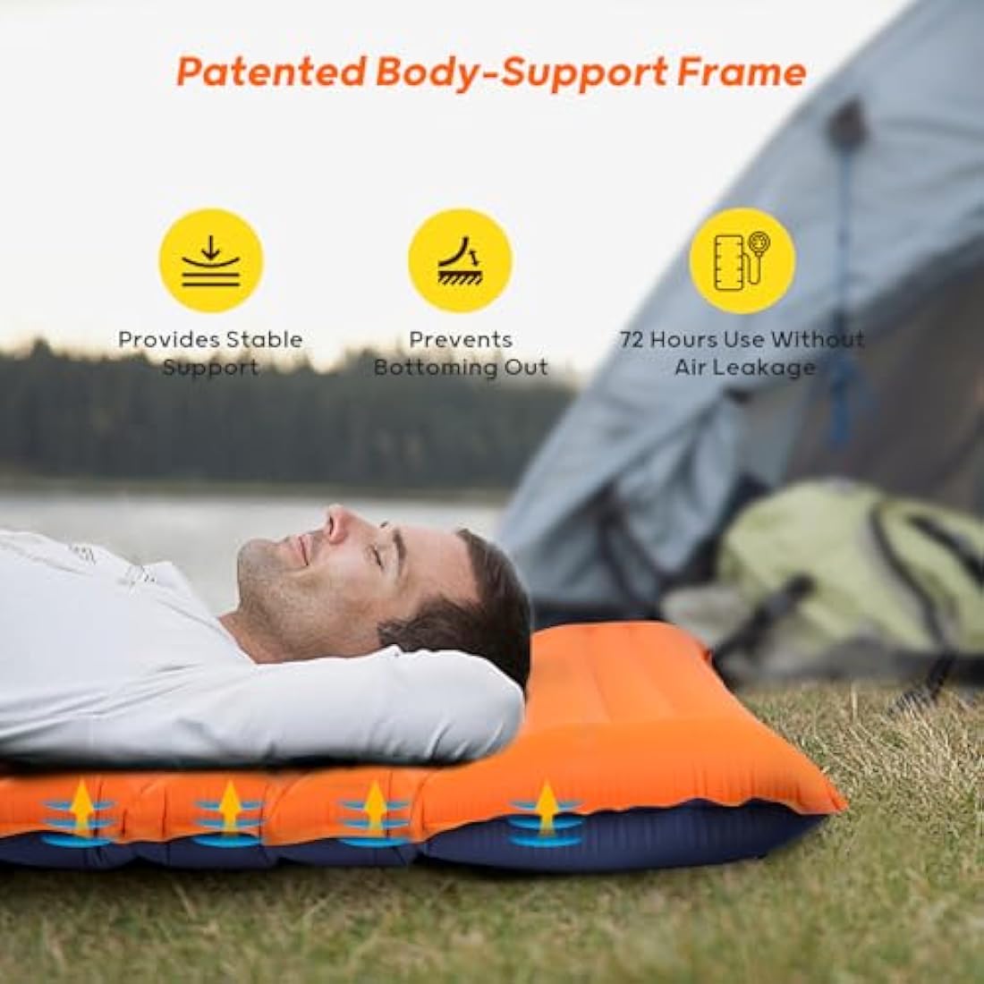 VALEHOWL Double Sleeping Mat | 10cm Thick Camping Mattress with Pump