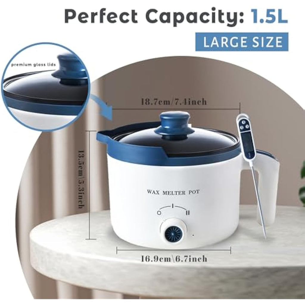 Electric Wax Melter for Candle Making with Thermometer