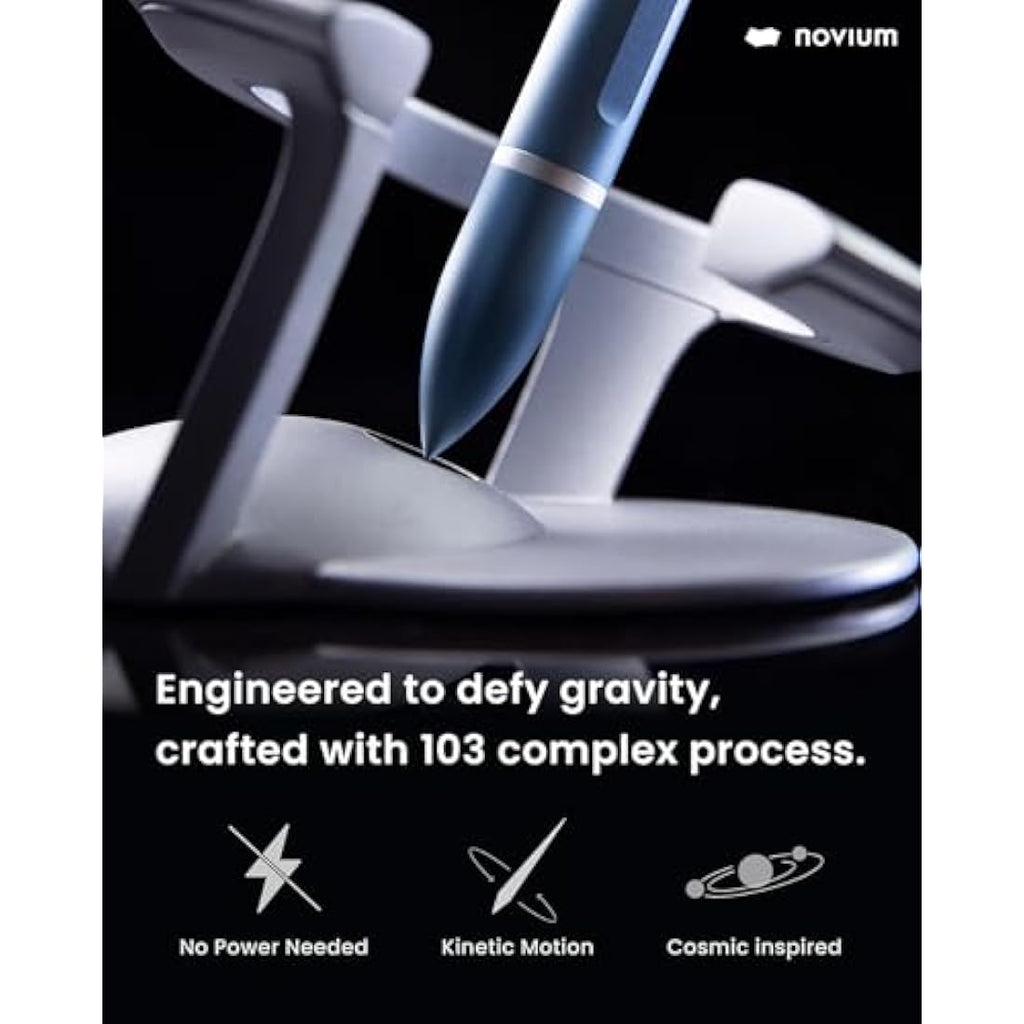 Novium Hoverpen Interstellar | Aerospace Alloy Executive Pen - Neptune Blue