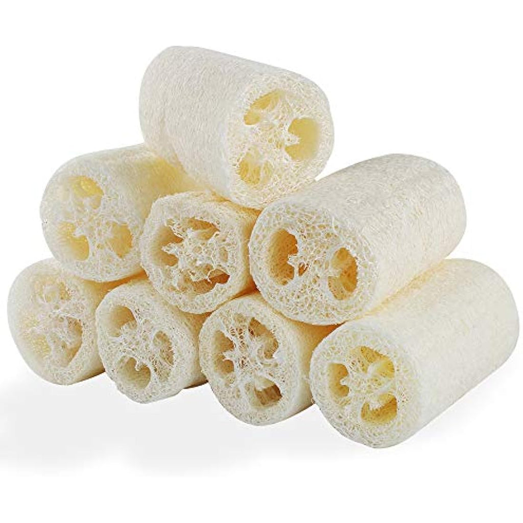 Natural Organic Loofah Sponge - 8pcs Biodegradable Scrubber