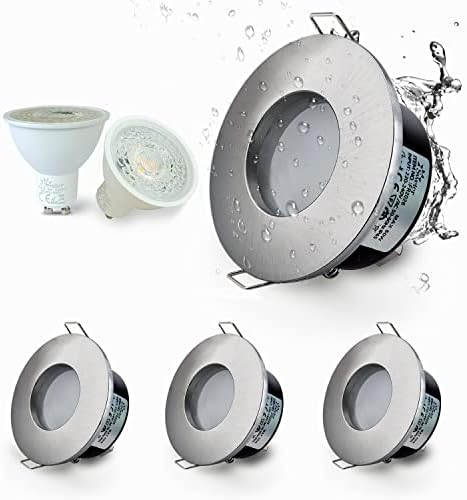 Sweier 4-Pack IP65 Waterproof LED Downlight | GU10 Cool White 6000K