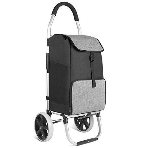 Inateck Folding Shopping Trolley - Lightweight Aluminum Cart with Thermal Bag