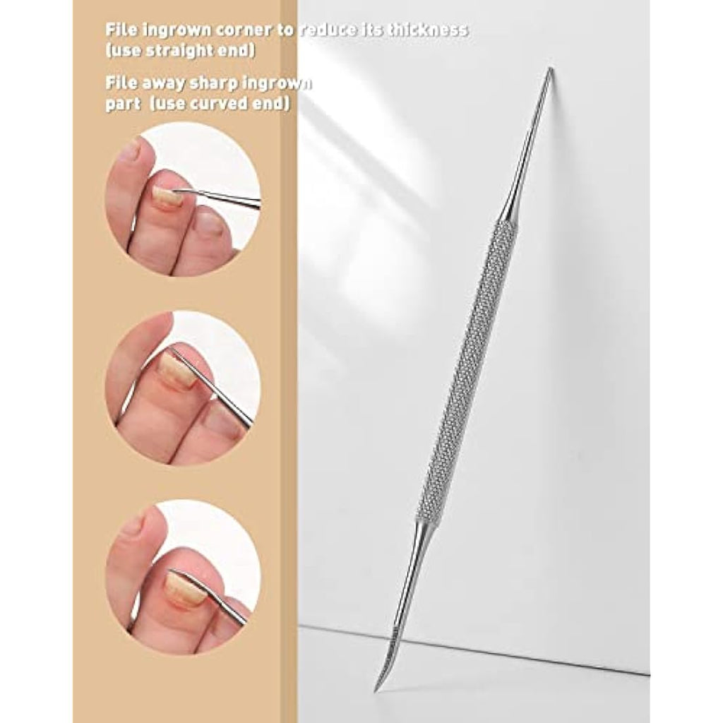 BEZOX Ingrown Toenail File and Lifter Set – Stainless Steel Podiatry Kit