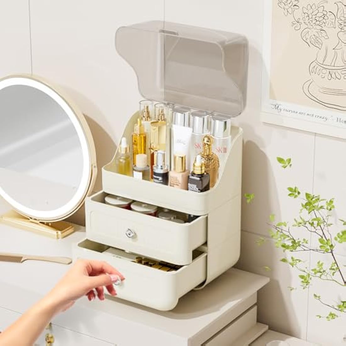 Makeup Organiser | Large Skincare Storage with Drawers