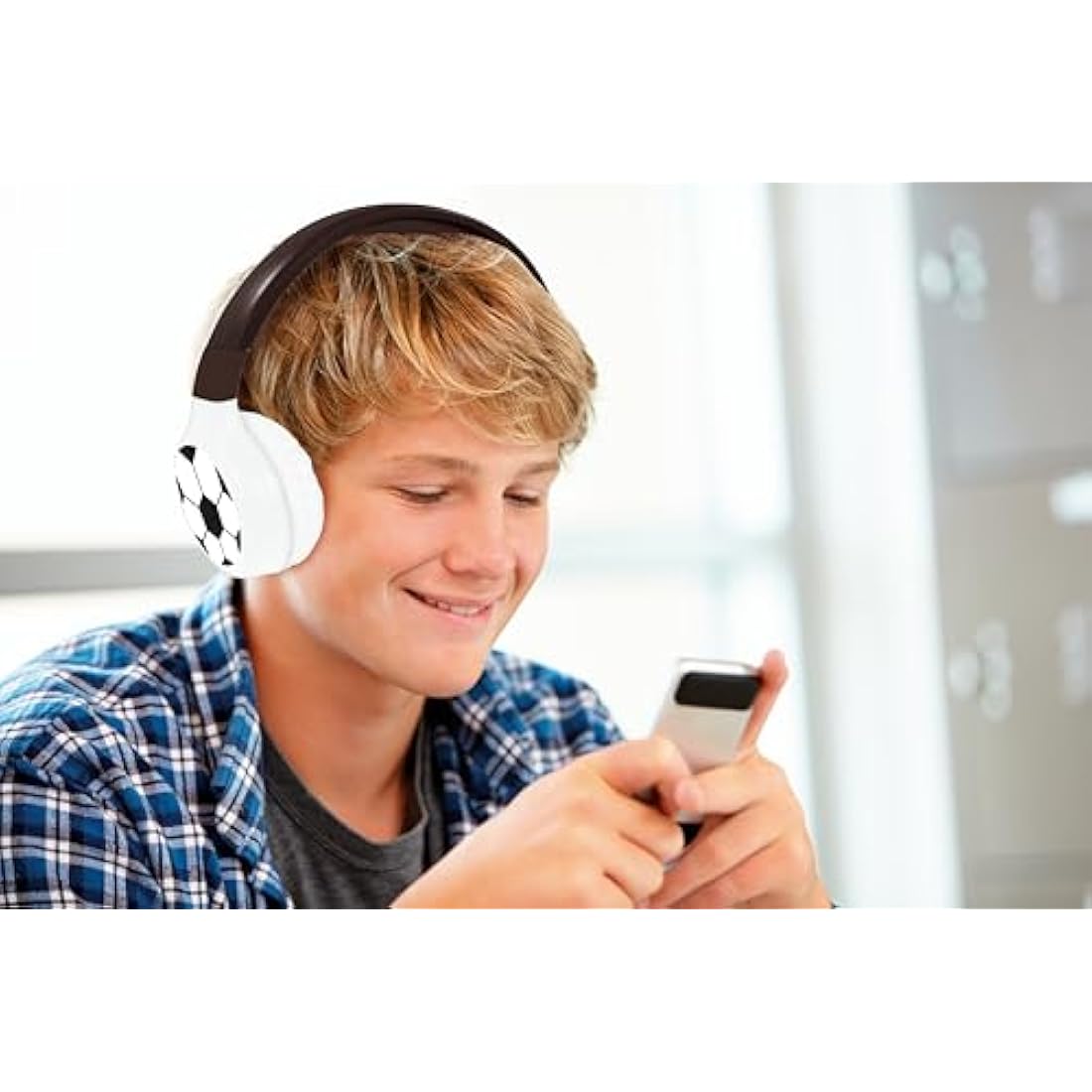 Lexibook Football Kids Headphones – Bluetooth & Wired Foldable Headset
