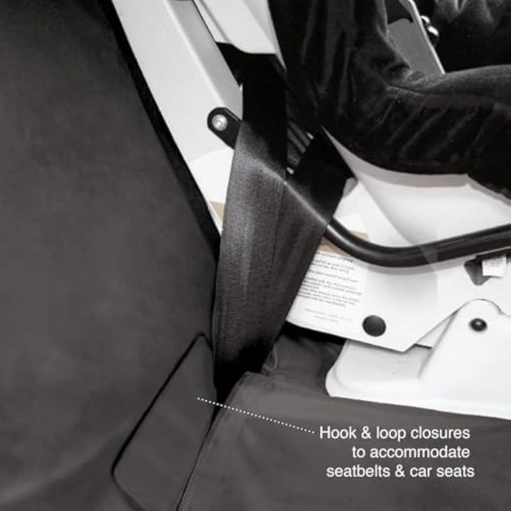 Kurgo Dog Car Seat Cover | Waterproof Bench Protector - Black, 55"