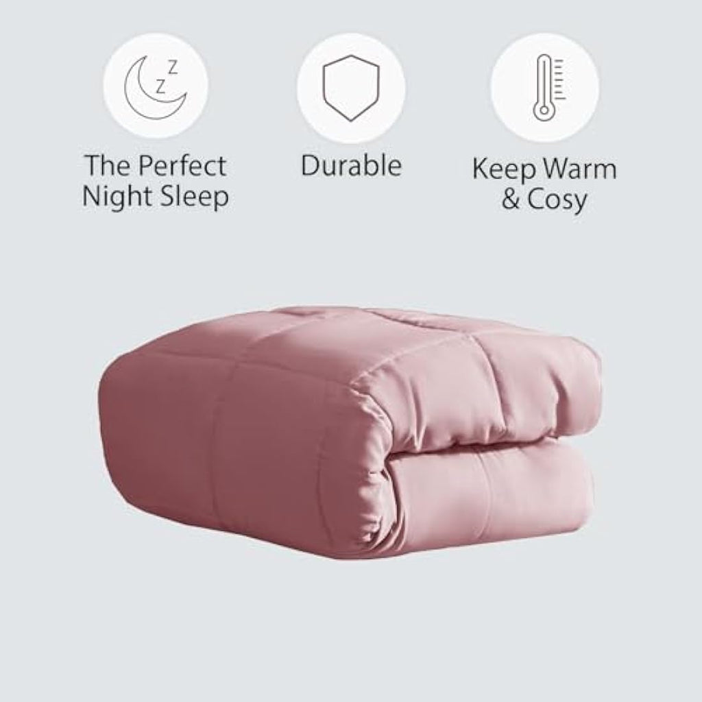 Brentfords Weighted Blanket 4kg | Anxiety Relief | Blush Pink 125x150cm