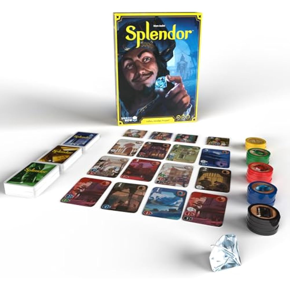 Splendor Board Game by Space Cowboys – Strategy Gem Trading Card Game