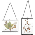 Black Glass Hanging Photo Frames - Set of 2 Floating 5x7