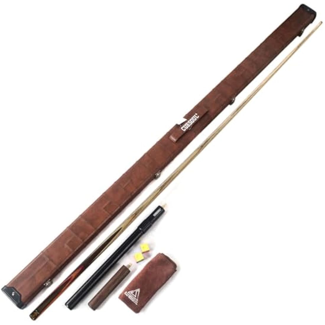 CUESOUL 57" 3/4 Joint Snooker Cue Set | Handcrafted Rosewood & MDF Case