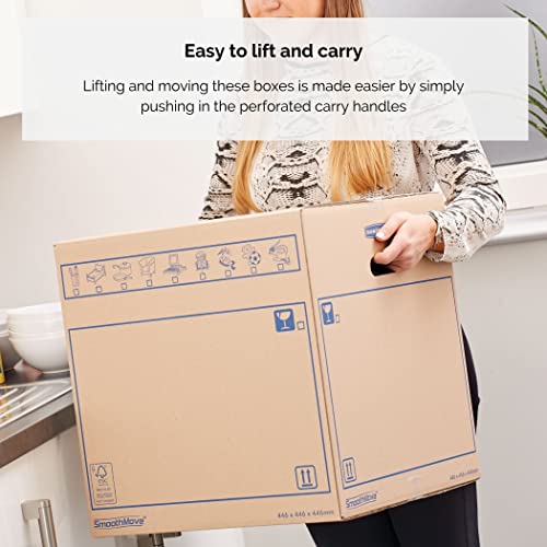 Bankers Box Heavy Duty Moving Boxes with Handles, Pack of 8 – Brown