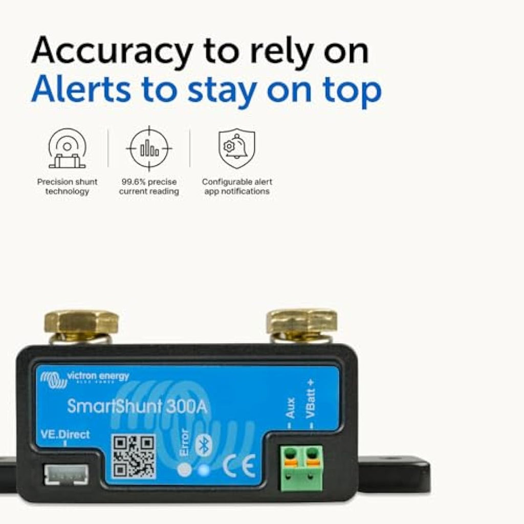 Victron Energy SmartShunt 300A Battery Monitor with Bluetooth | 6.5V-70V