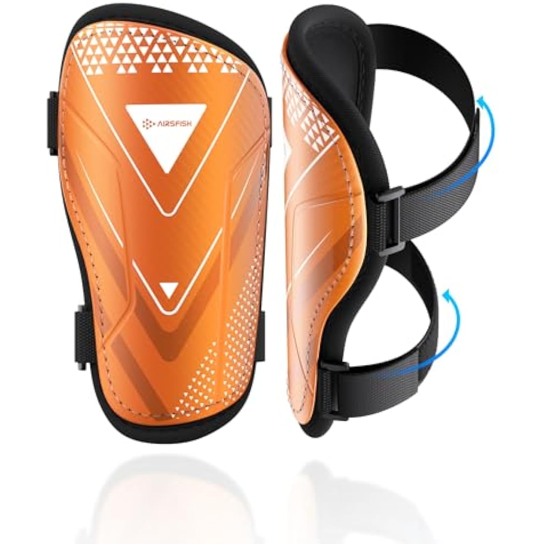 AirsFish Kids Football Shin Guards - CE Certified Soccer Shin Pads