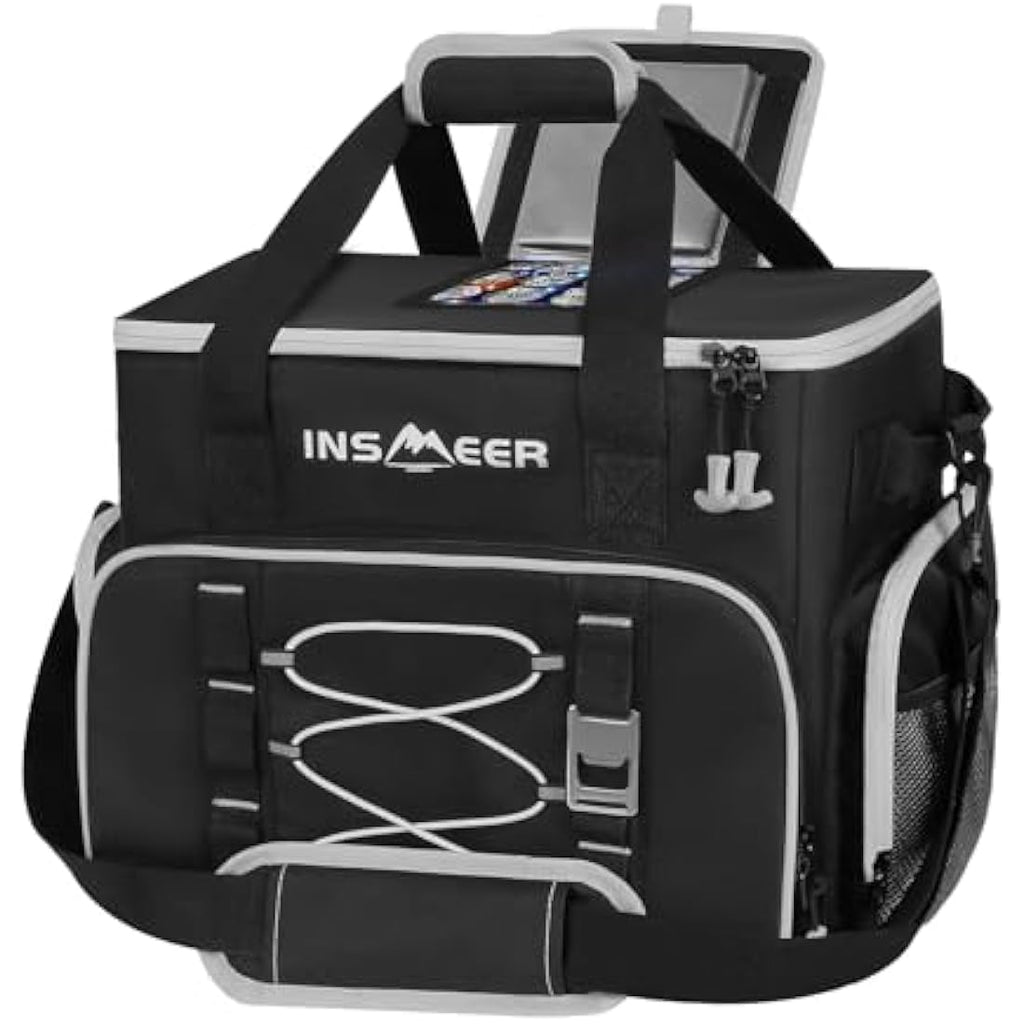 INSMEER 45L Large Insulated Cooler Bag – 55 Can Leak-Proof Foldable Bag