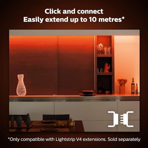 Philips Hue Lightstrip Extension v4 – 1m Smart LED White & Color Ambiance