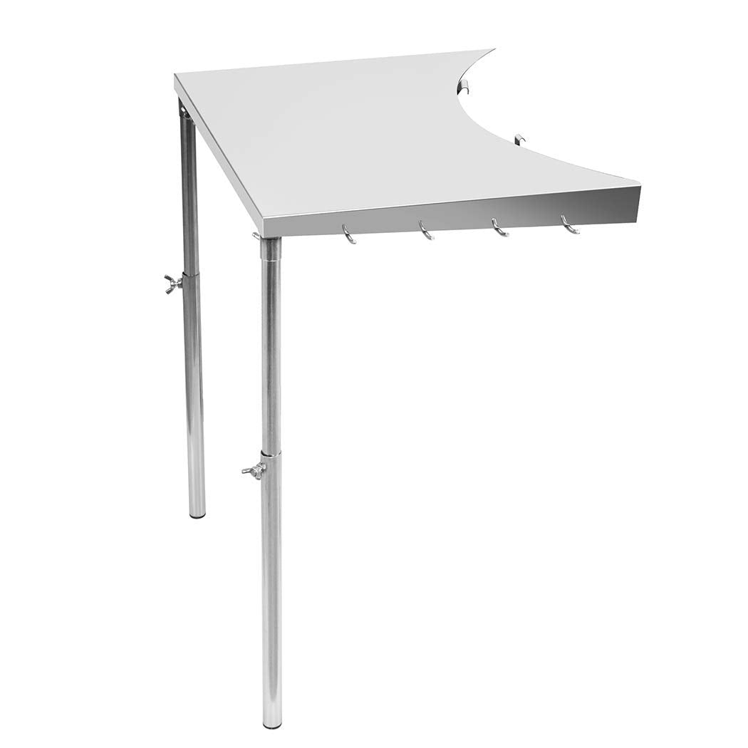 Onlyfire Stainless Steel Grill Side Table for Weber Kettle Grills