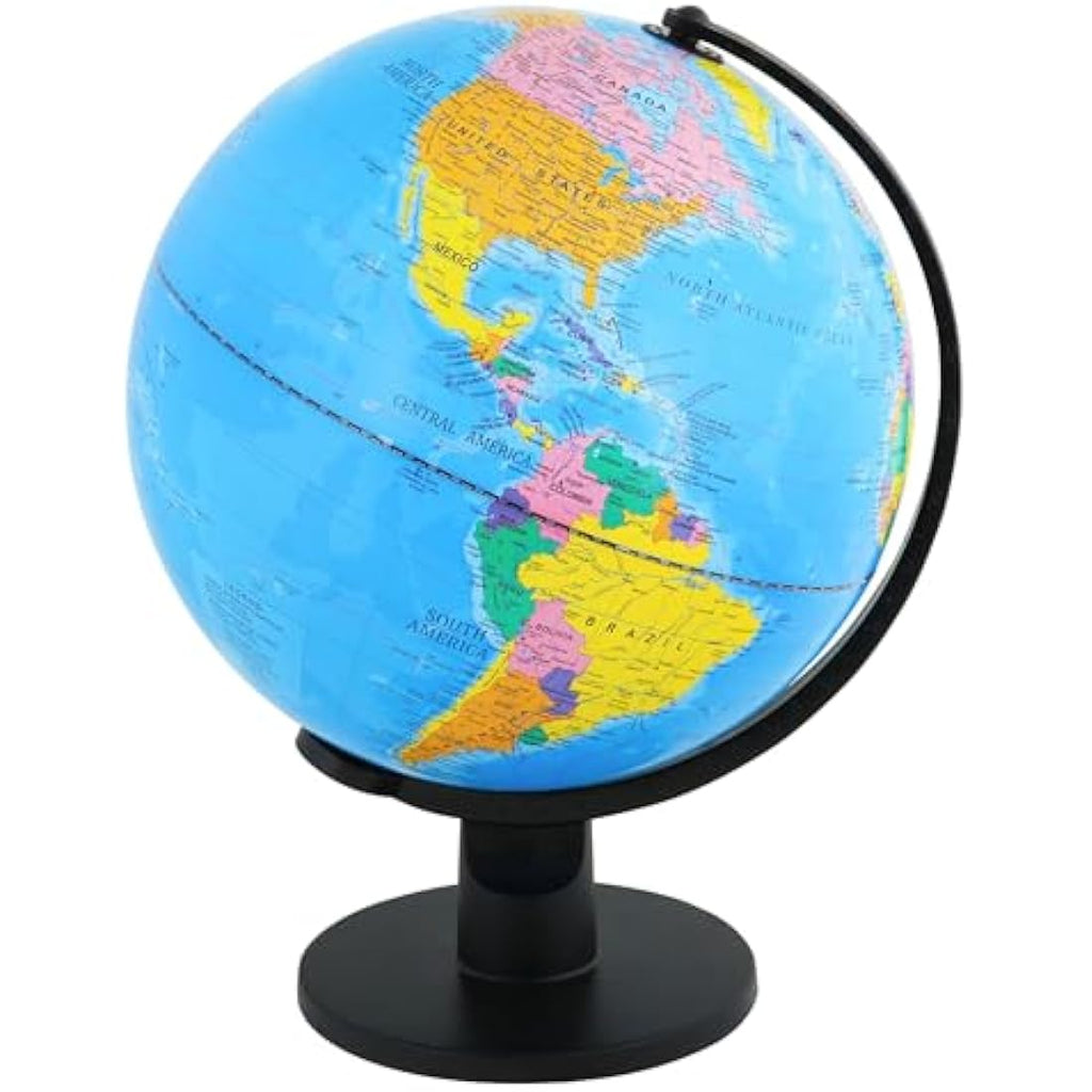 TopGlobe 30cm World Globe | Educational Political Map for Desktop